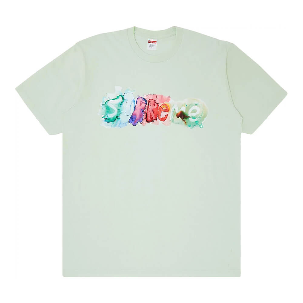Футболка Supreme Watercolor, светлый зелёный — фото 2
