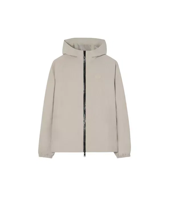 Мужская куртка с капюшоном из нейлона Clapton Burberry, Moon Grey — фото 4
