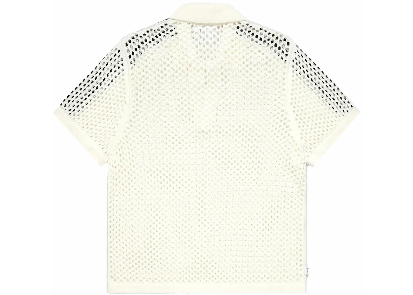 Унисекс рубашка-поло с принтом Adidas x Edison Chen Crochet Polo Shirt, White — фото 2