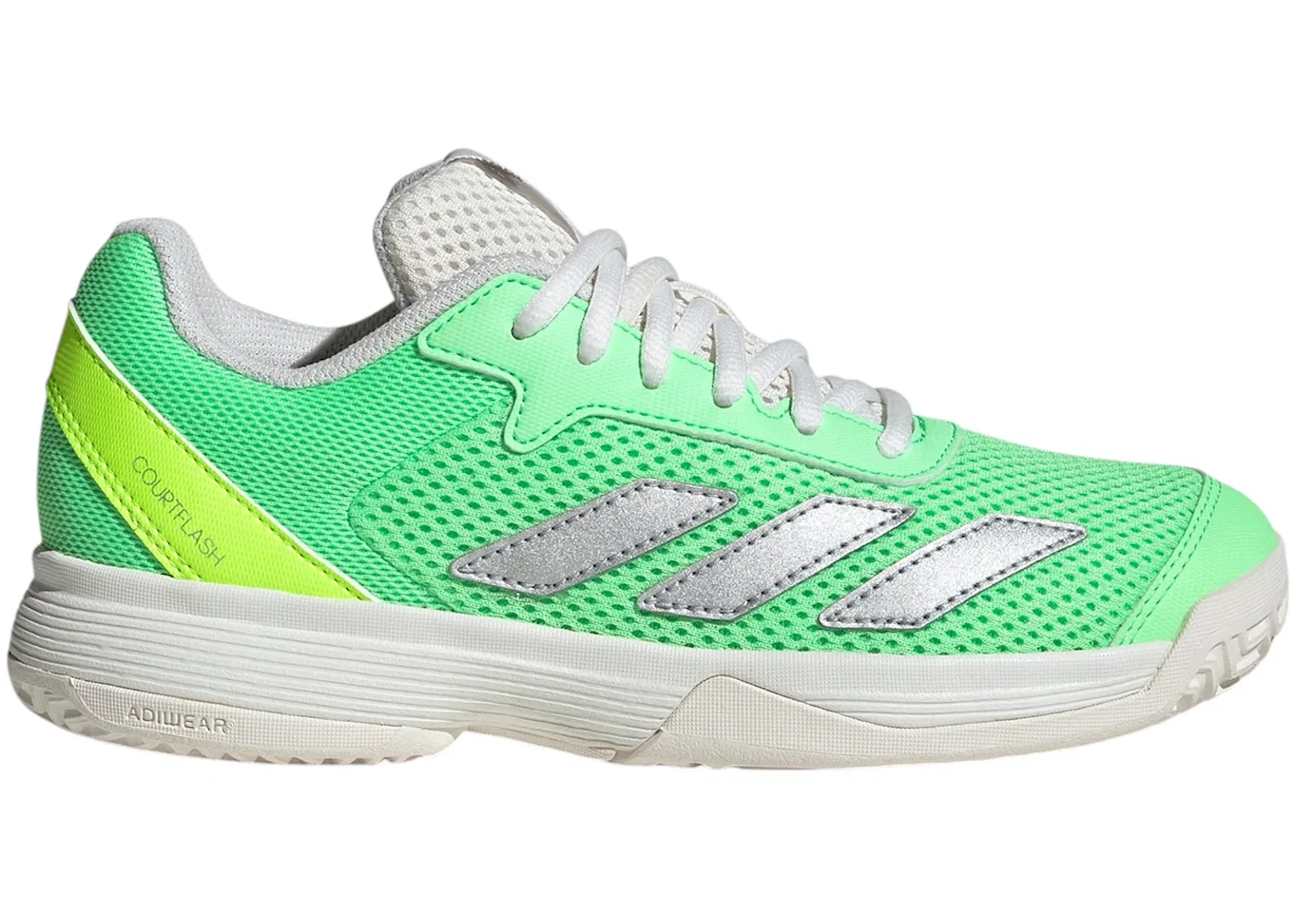 Детские кроссовки для активного отдыха Adidas Courtflash, Pure Teal Silver Metallic Lucid Lemon