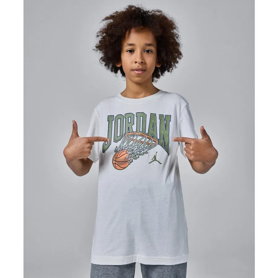 Футболка с коротким рукавом Jordan Jdb Buckets Ss Tee Nike, Бежевый
