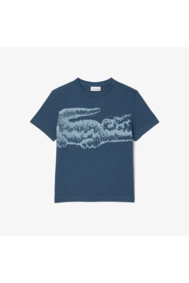 Детская футболка с принтом с коротким рукавом Lacoste, C7Z-Blue