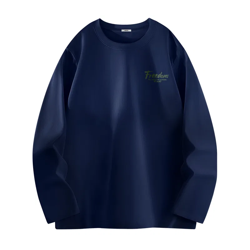 Детская футболка хлопковая с принтом Green Horse Youth Chest Logo MINISO, Navy Blue