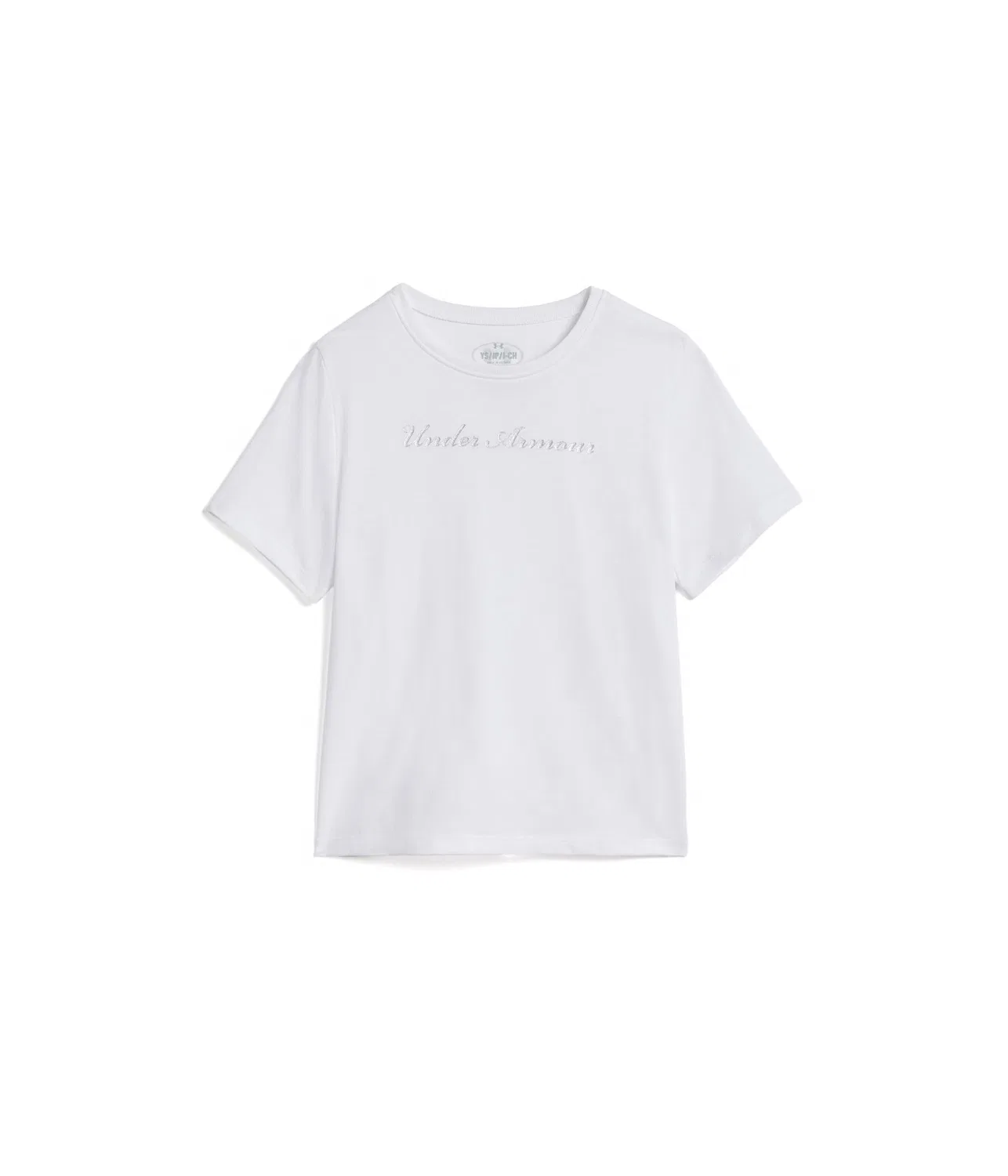 Футболка с коротким рукавом Rival Shimmer (для детей постарше) Under Armour Kids, White/White