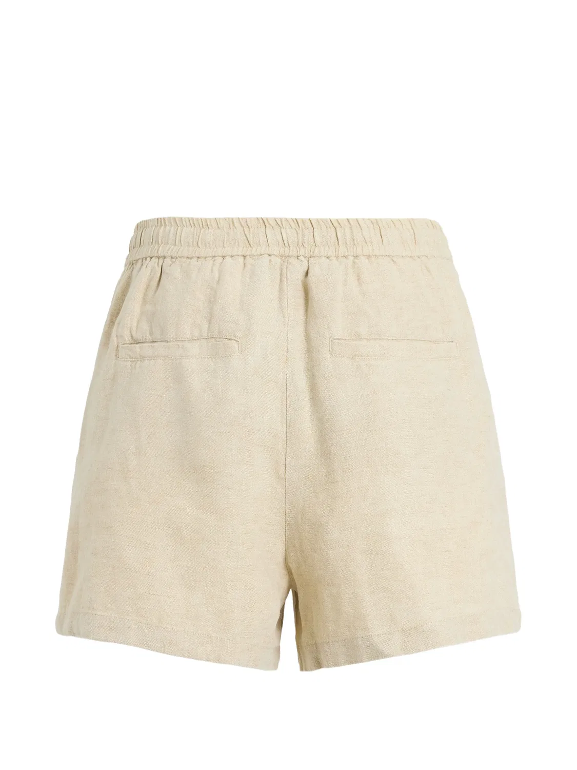 Льняные шорты с защипами и кулиской Polo Ralph Lauren, нейтральные — фото 2