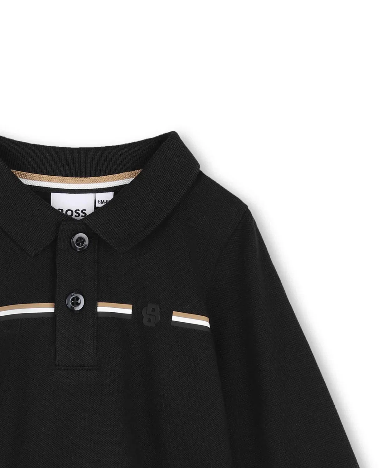 Polo manches longues - рубашка поло Boss Kidswear, Black — фото 3