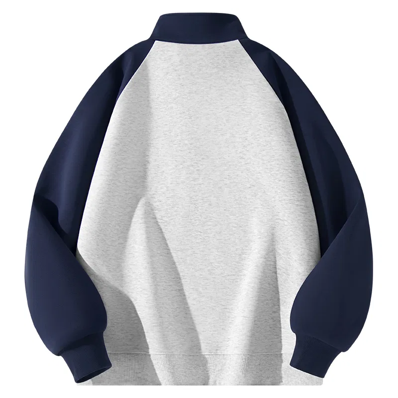 Детский свитшот с принтом Breathable Space Cotton Contrast Design MINISO, White Flower Gray — фото 3