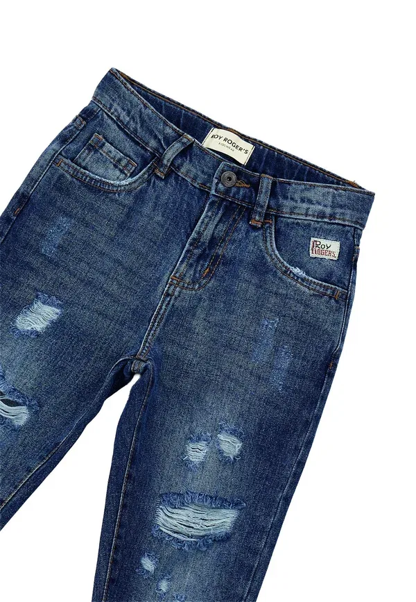 Джинсы деним Straight leg jeans Roy Rogers, Wash Rambo — фото 3