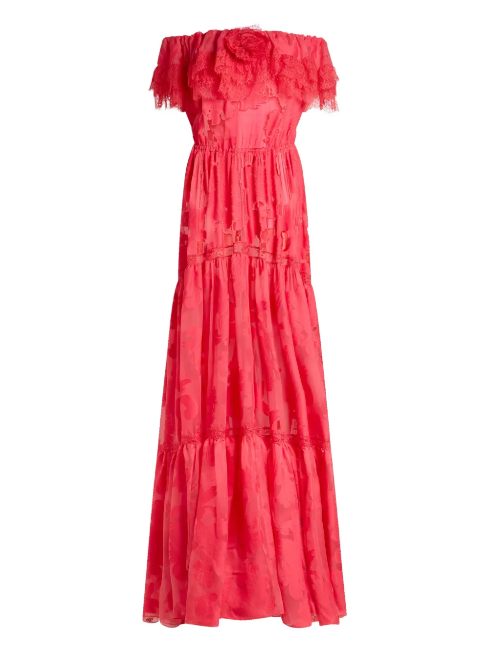 

Жаккардовое платье с цветочным узором Etro, красный