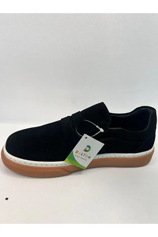 Детские кеды из замши на плоской подошве Dalton, Black — фото 2