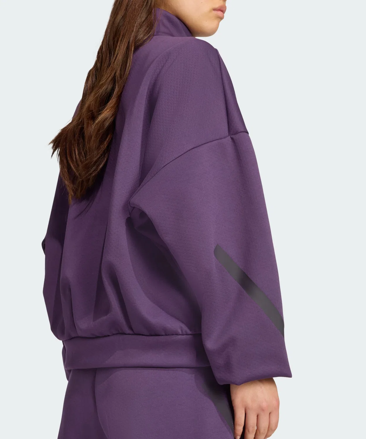 Женский джерси-топ с капюшоном, свободного кроя Adidas Z.N.E., Violet — фото 4