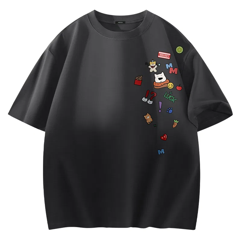 Детская футболка с принтом Heavyweight MINISO, Dark Gray