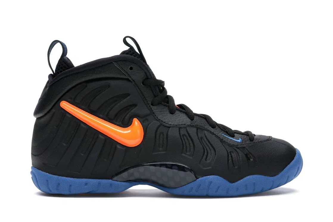 Детские кроссовки Lifestyle Nike Air Foamposite Pro, Black/Total Orange-Battle Blue