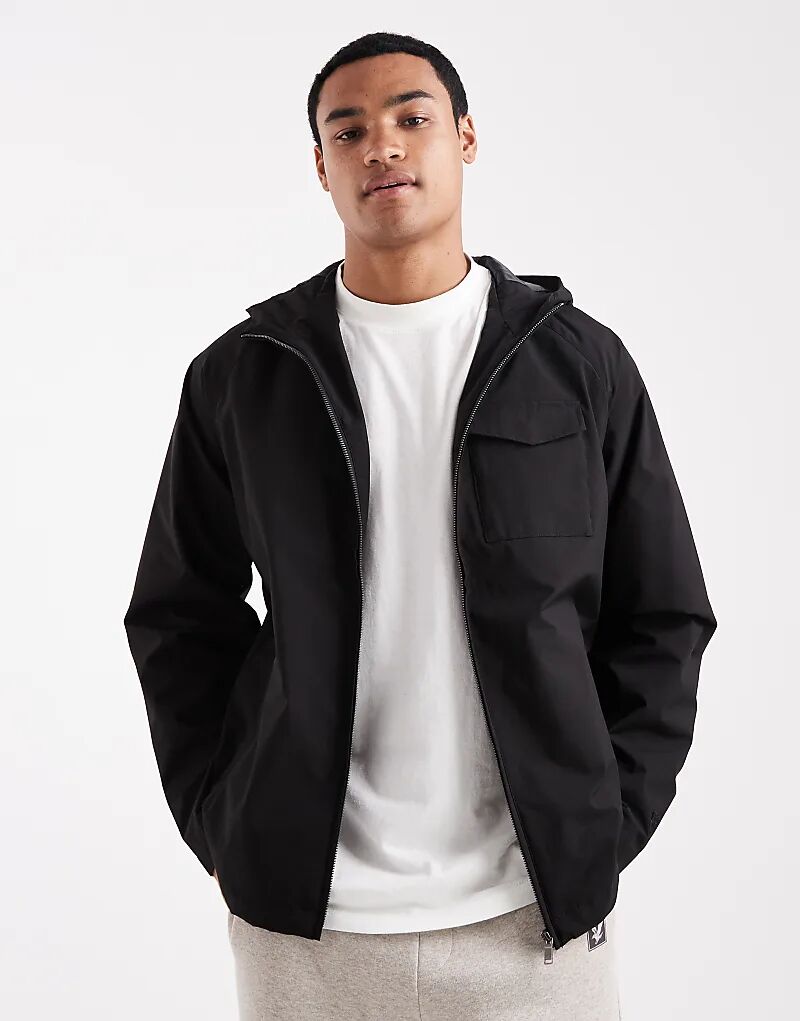 

Куртка Lyle & Scott с капюшоном в цвете «угольно-черный»