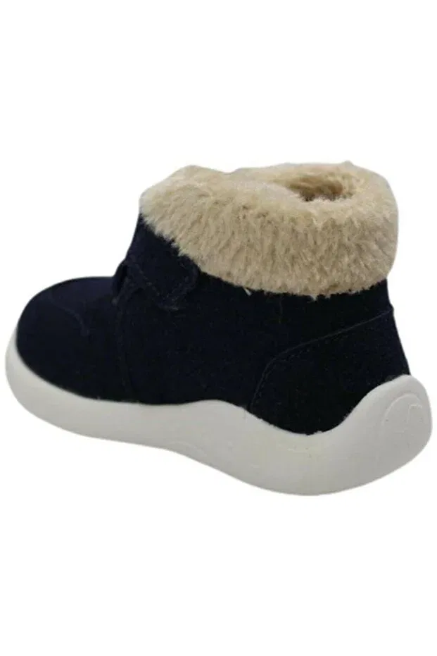 Детские туфли для девочек на липучке Tinky first step sneakers Vicco, Navy Blue — фото 3