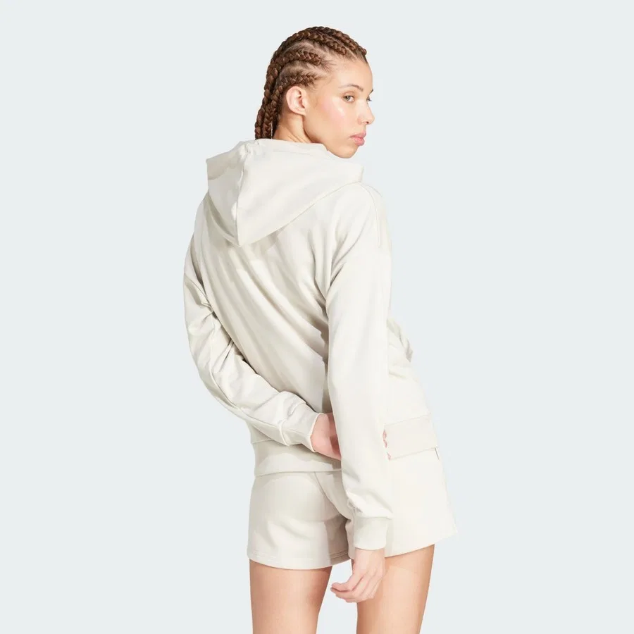 Худи из французского футера с логотипом 3 Bar Sportswear Essentials Small Logo French Terry Hoodie adidas, Серый — фото 2