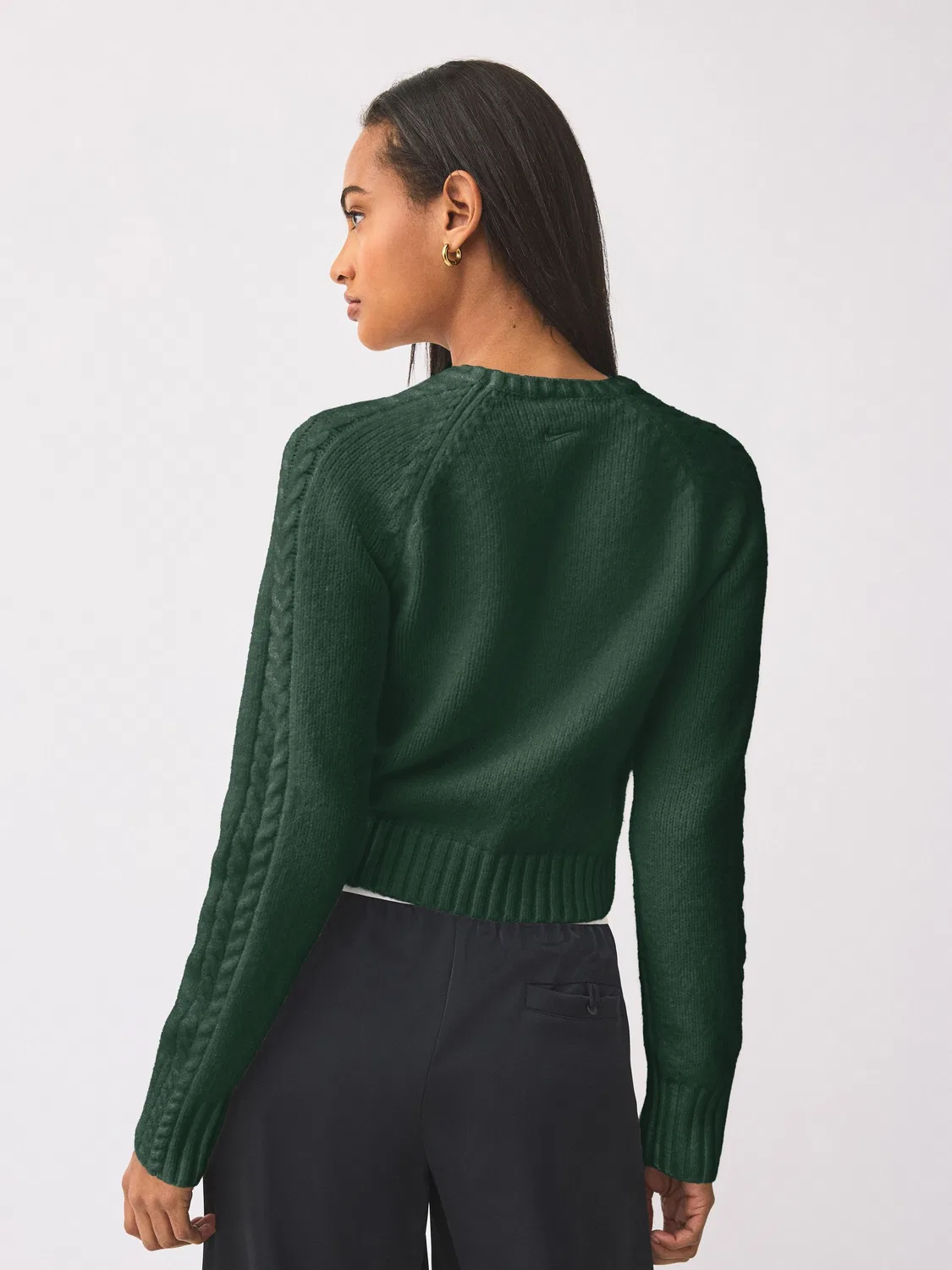 Свитер с кабельным узором Nike Fir Green Crew Neck Knit Jumper Nike, Fir Green — фото 3