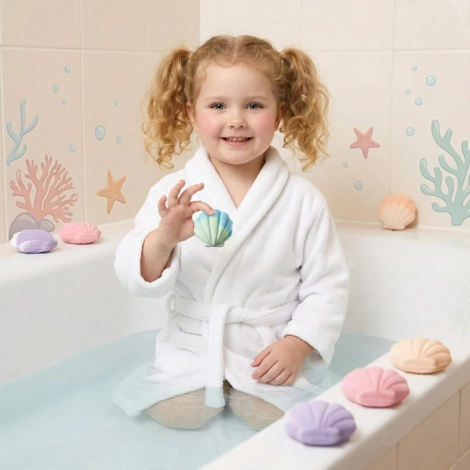 Generisch Набор подарочных бомбочек для ванны, 6 шт, Scallop Nourishing Moisturising — фото 3