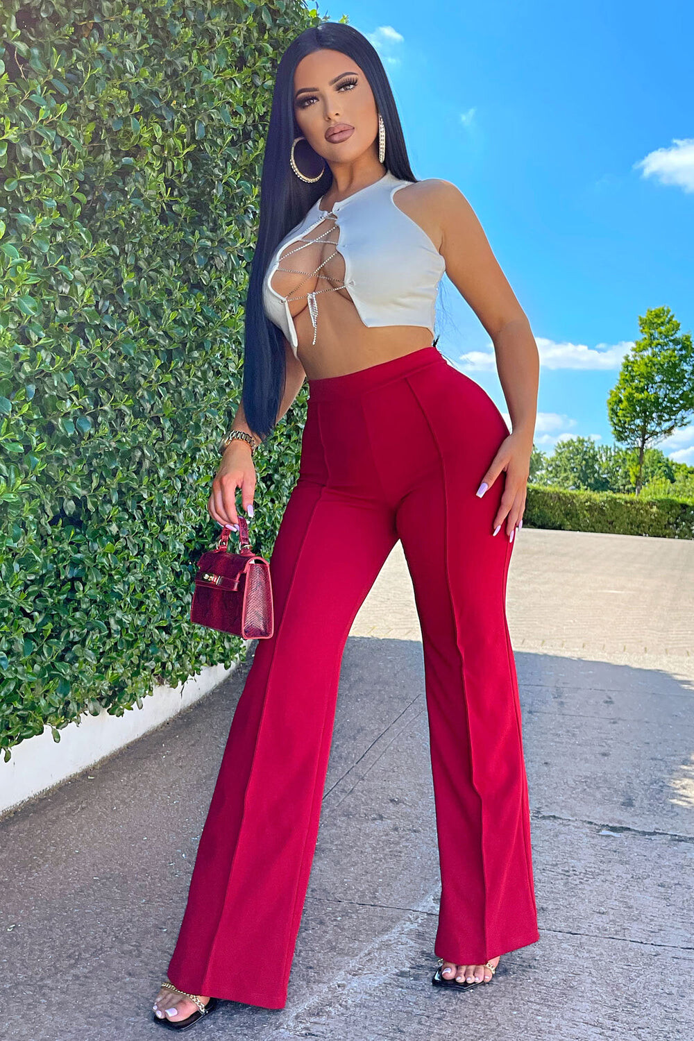 

Платье Fashion Nova P9683, красный