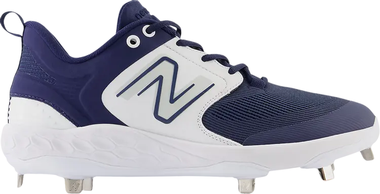 Бутсы New Balance Fresh Foam X 3000v6 Metal 2E Wide 'Navy White', синий — фото 2