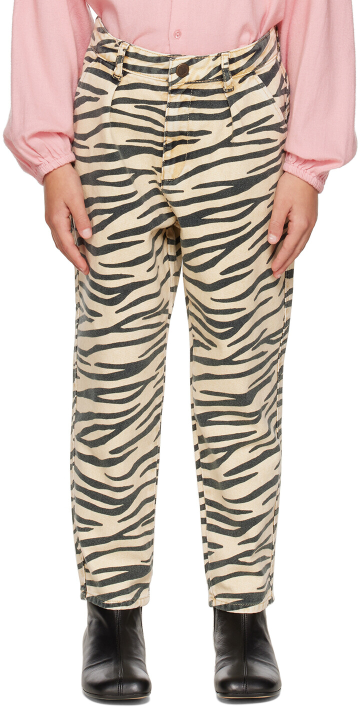 

Свободные джинсы Twiggy Tiger Black & Off-White для детей maed for mini