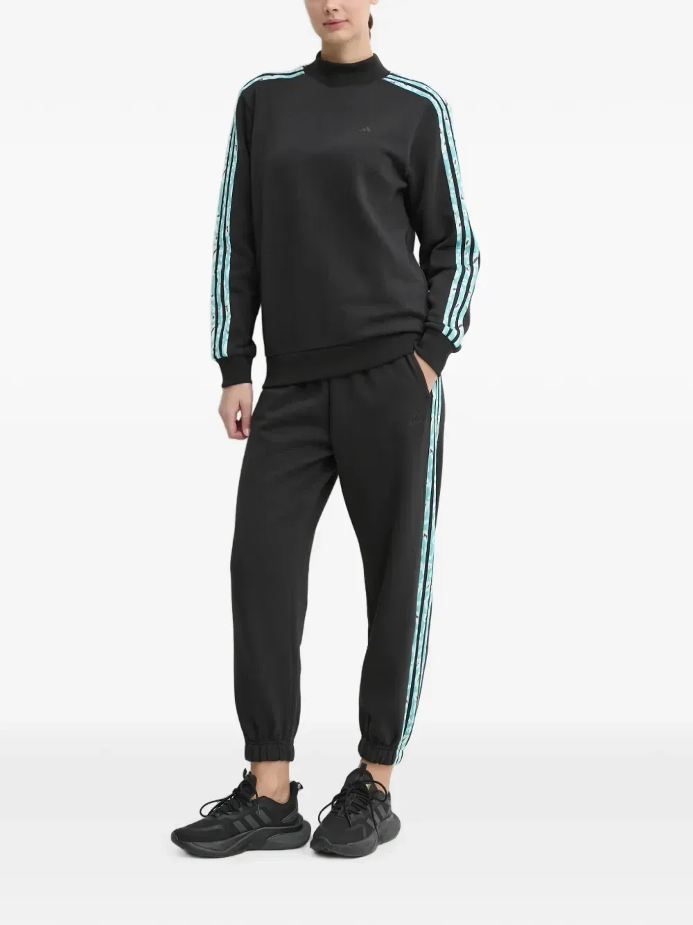 Свитшот Essentials с 3 полосками Adidas, черный — фото 2
