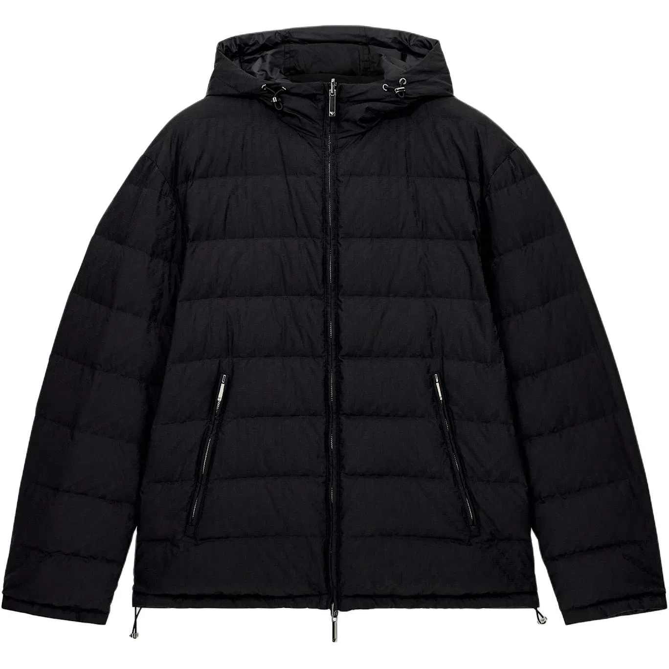 Мужская куртка-пуховик с капюшоном, черный, EMPORIO ARMANI, Black