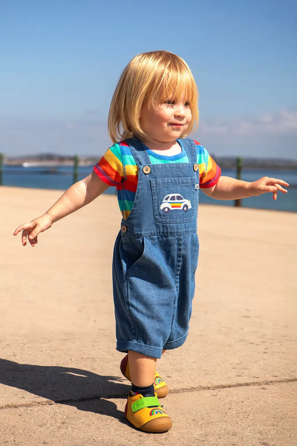 Детские джинсовые комбинезоны Carnkie Frugi, Blue — фото 2
