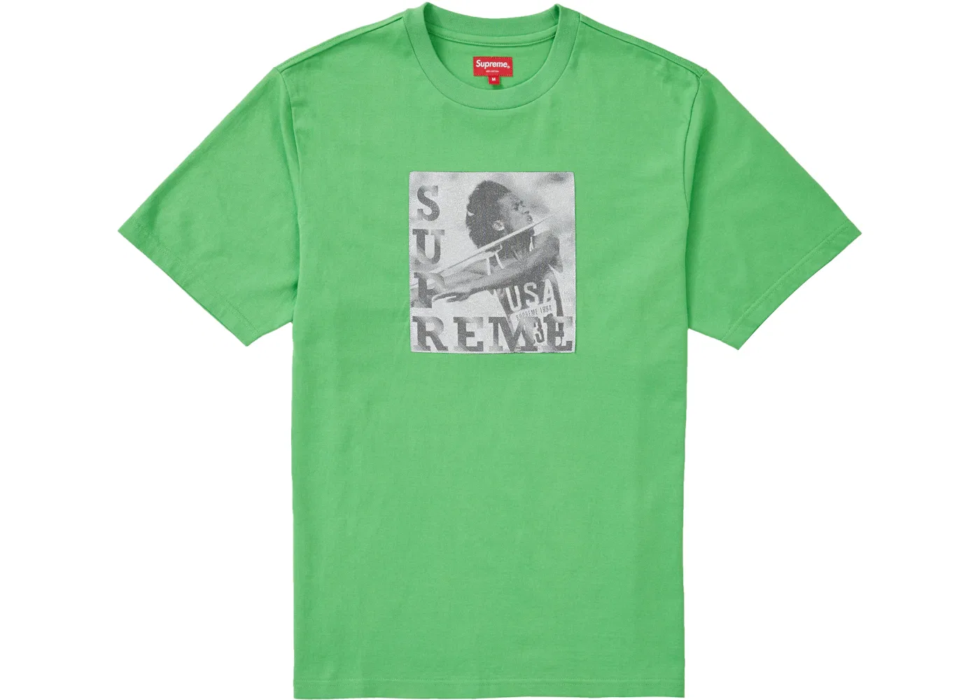 Мужская футболка с принтом Supreme Javelin Label Top, Green