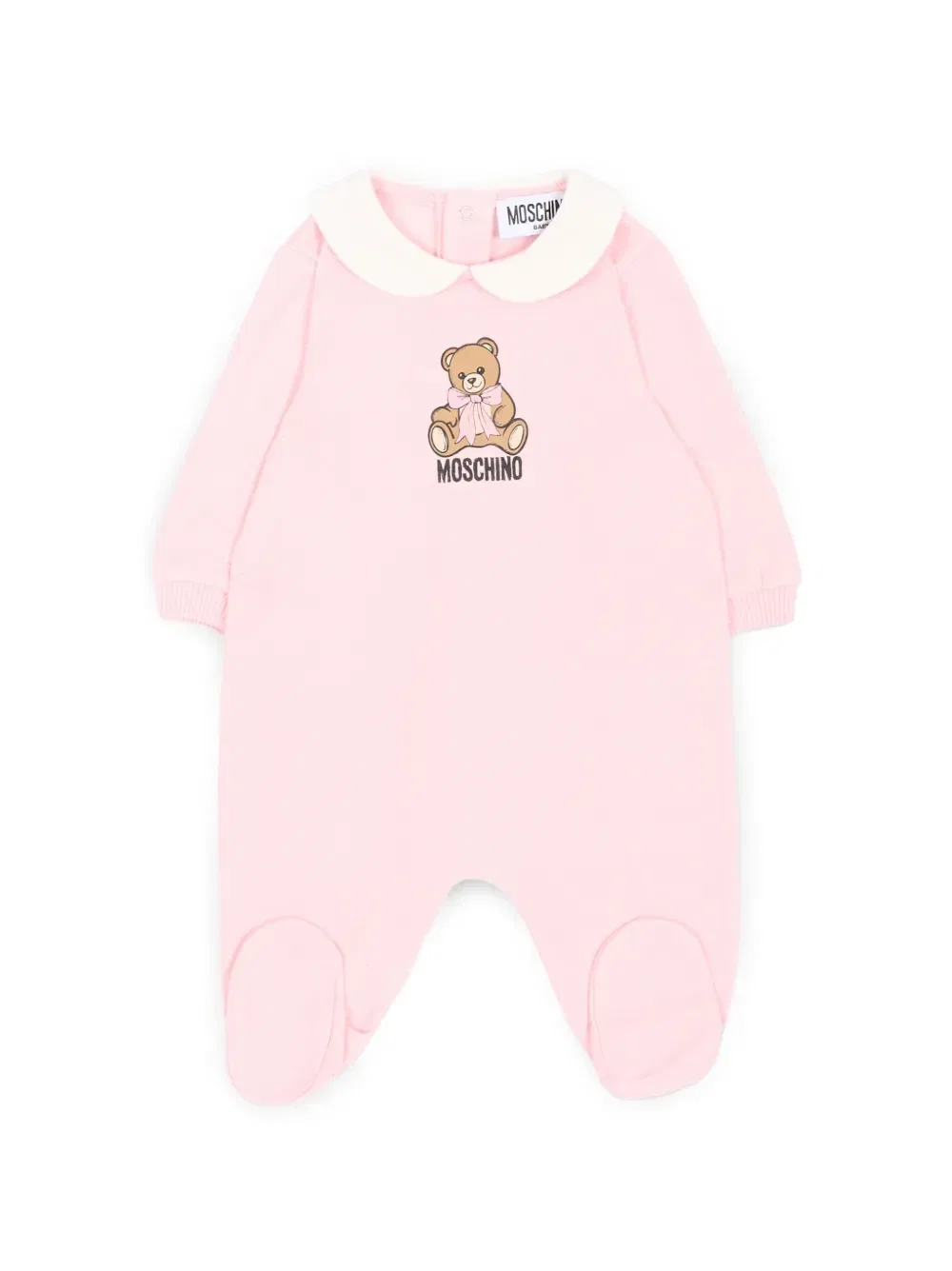 Набор детской одежды с плюшевым мишкой Moschino Kids, розовый — фото 4
