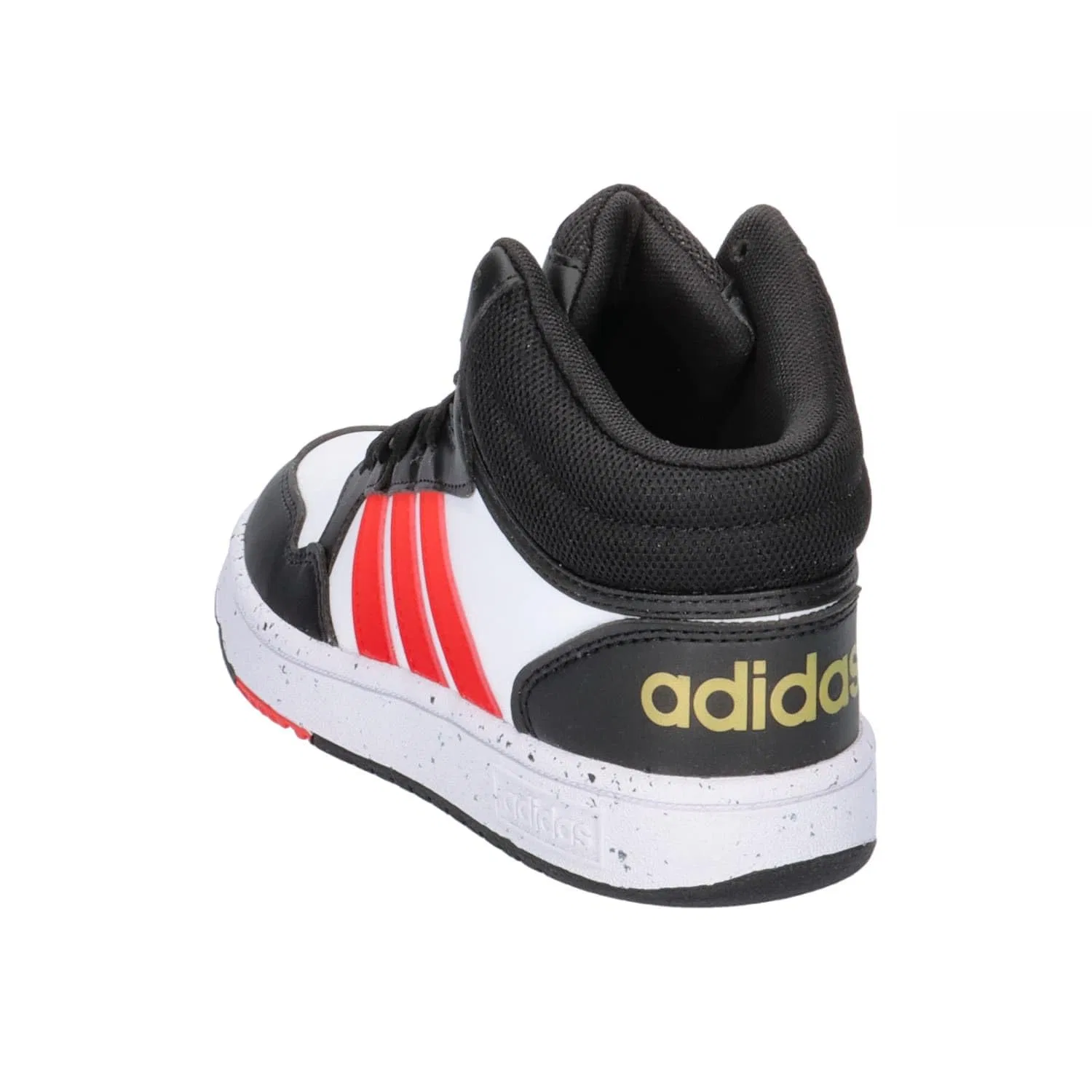 Детские кроссовки для мальчиков и девочек Hoops Mid Adidas, Cloud White Vivid Red Core Black — фото 4