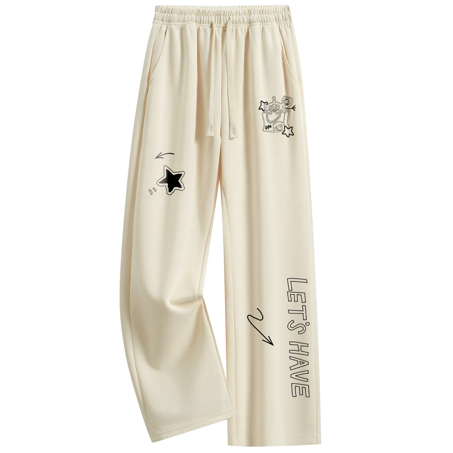 Детские брюки прямого кроя тонкие Disney, Цвет Beige Yellow