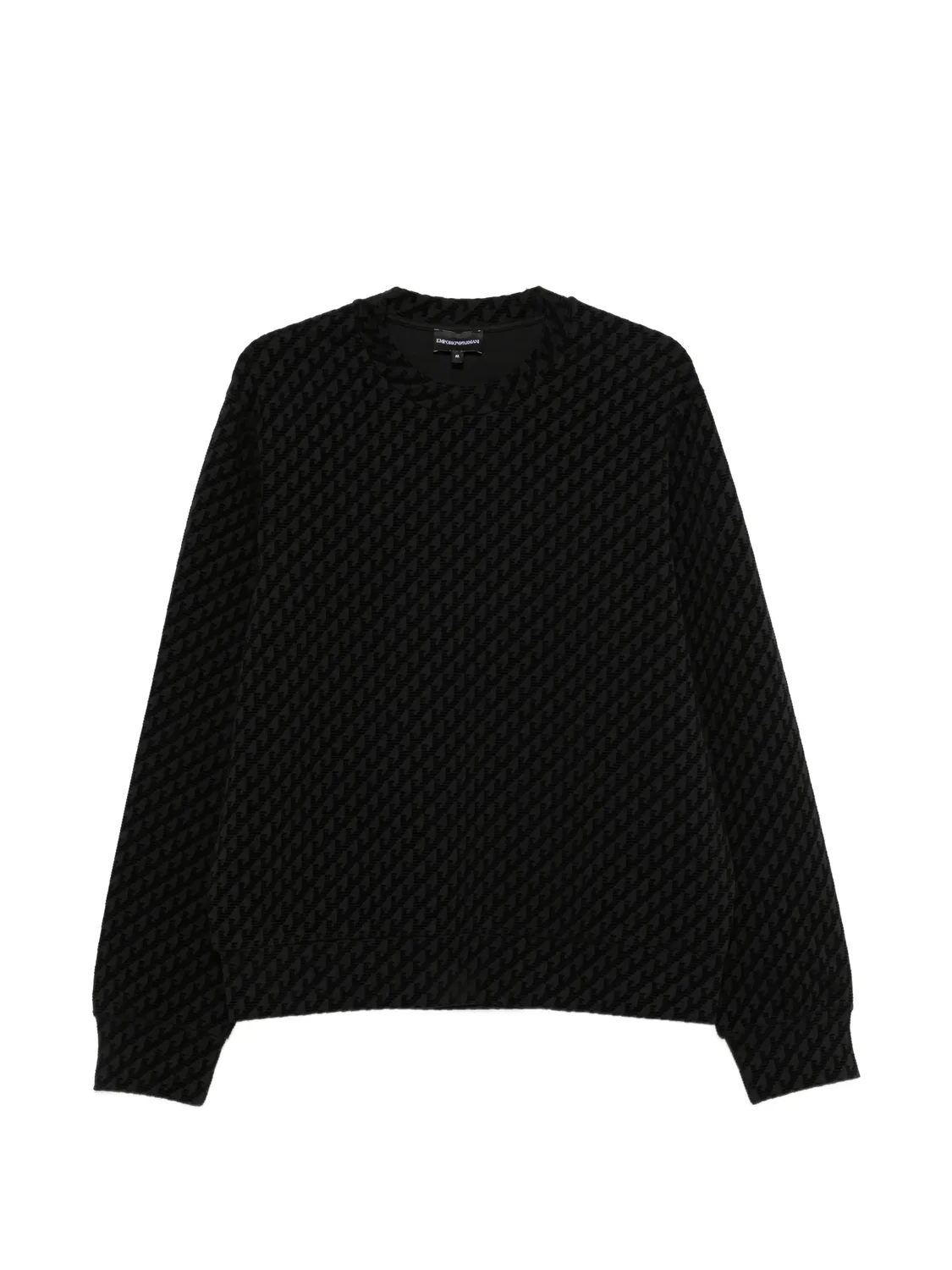 Emporio Armani Джемпер с монограммой, черный