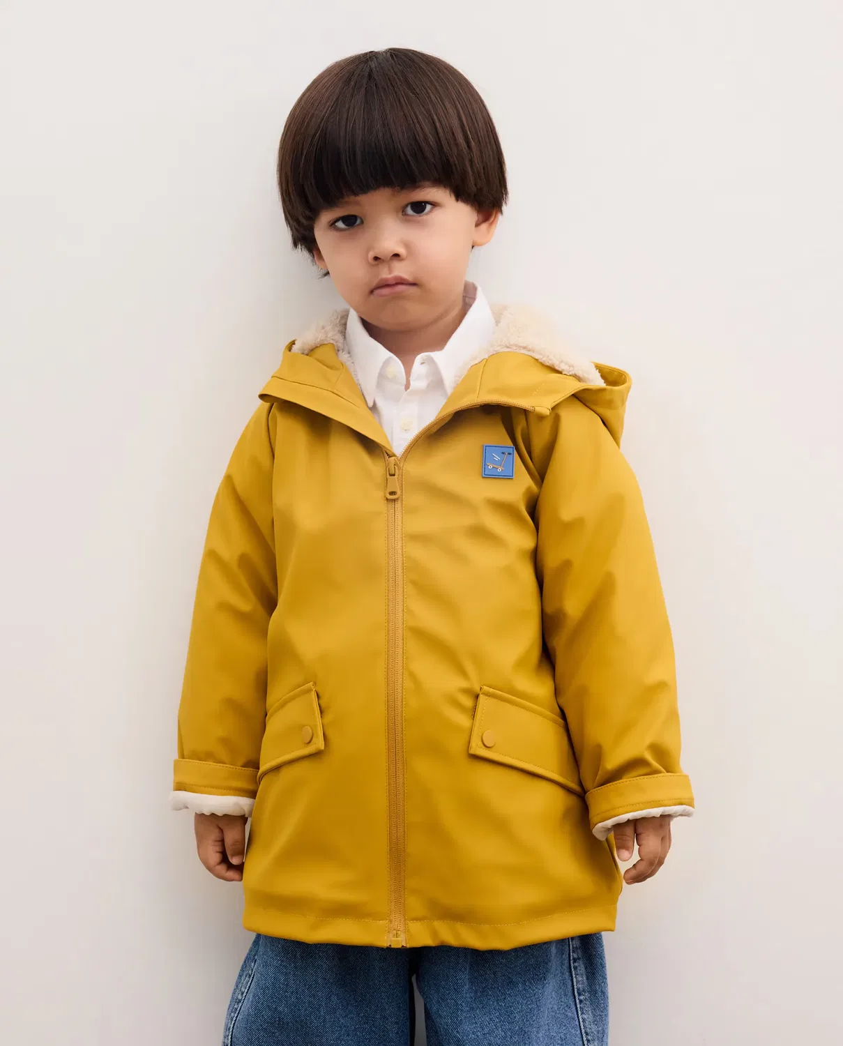 Детская куртка-парка для мальчиков с искусственным мехом Kids El Corte Inglés, Amarillo — фото 2