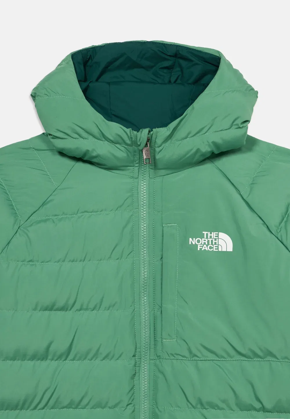 Двусторонняя куртка с капюшоном Perrito, унисекс - зимняя куртка The North Face, Light Green — фото 3