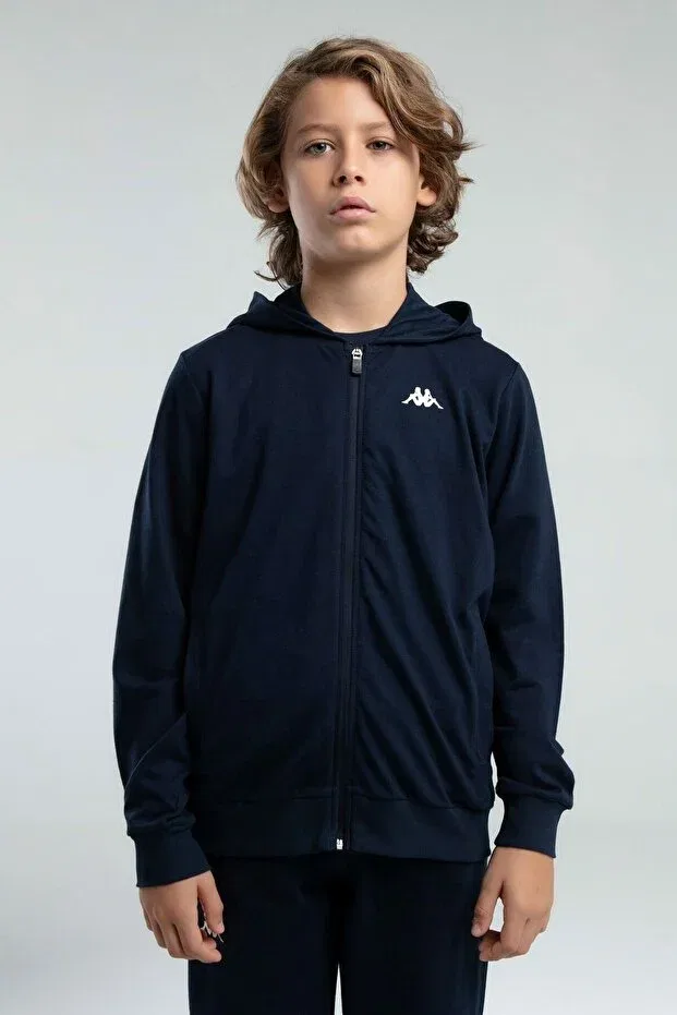Детский кардиган для мальчиков с текстурой Kappa, Navy Blue — фото 2