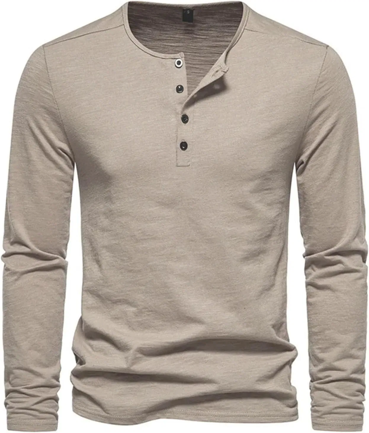 Мужская длинная футболка с круглым вырезом хлопковая Slim Fit, Black — фото 3