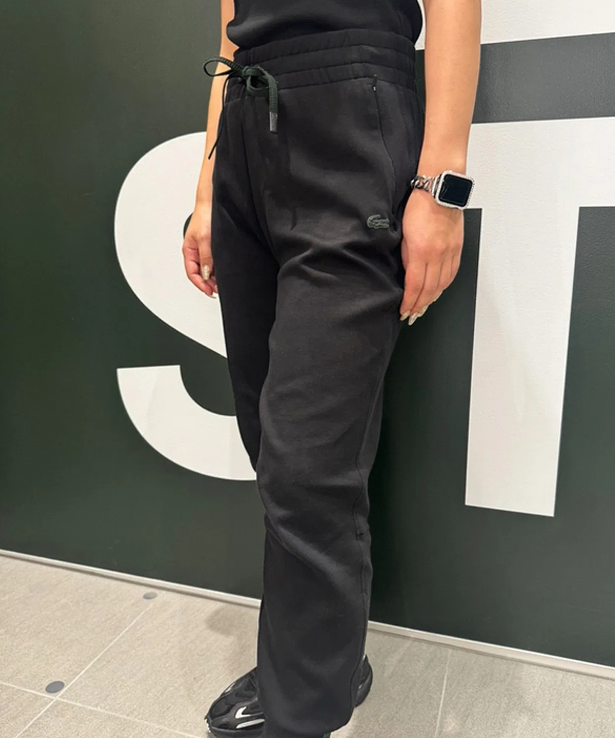Женские технические спортивные брюки с принтом LACOSTE, Light Blue — фото 3