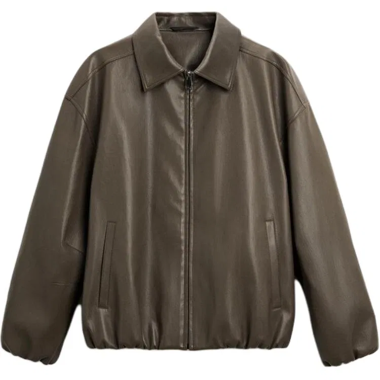 Мужское пальто с лацканами, серое, ZARA