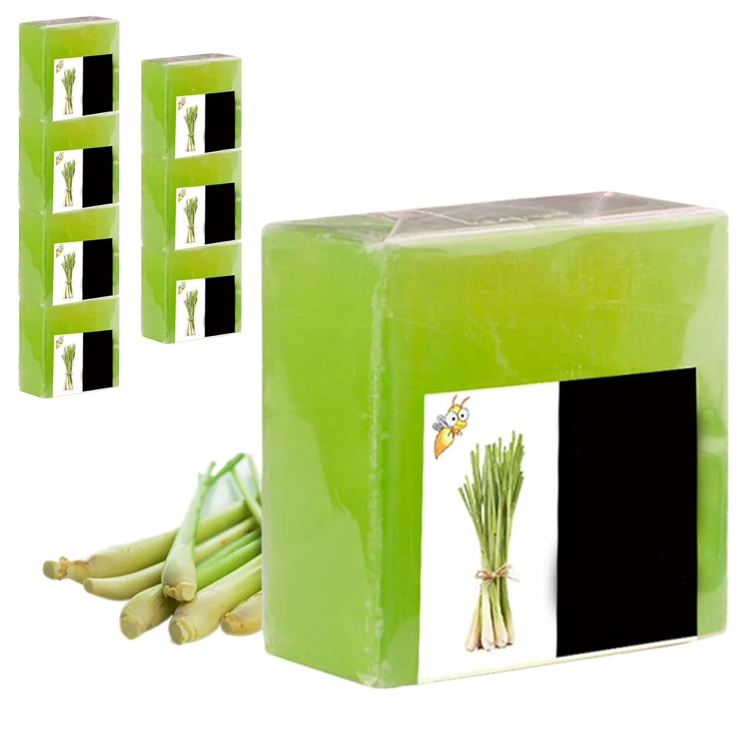 Мыло цитронелловое, CNAFGBGG, набор 8 шт, 100 г, Зеленый