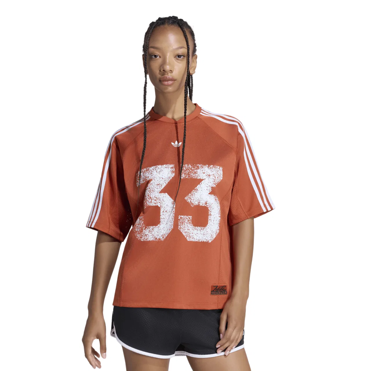 Женская футболка-джерси с принтом adidas Originals Jersey Top, adidas, Vermillion