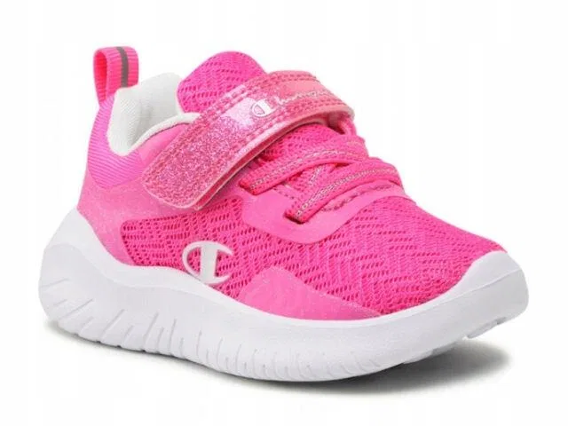 Детские кроссовки для девочек с блестками Champion Softy Evolve G, Роза — фото 3
