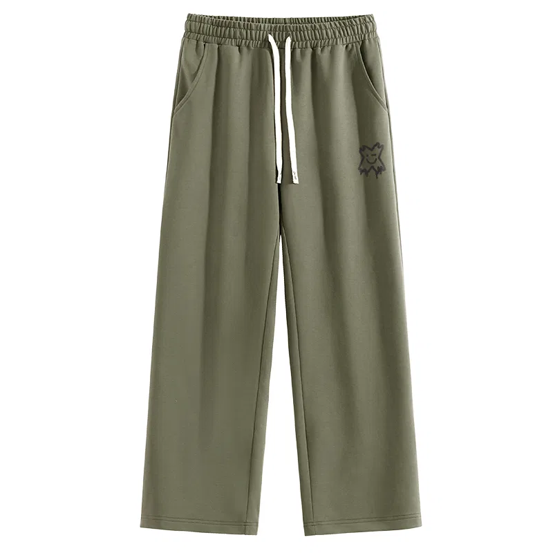 Детские брюки прямого кроя из трикотажа MINISO, Palm Green