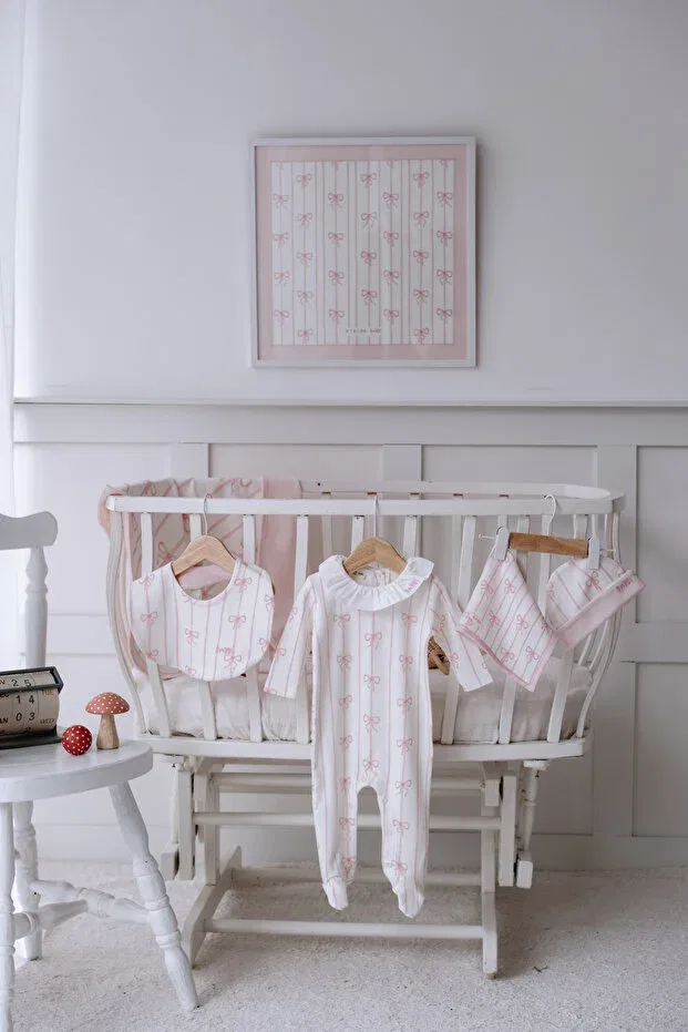 Детский комплект одежды для новорожденных хлопковый Atelier Babbi, Powder — фото 4