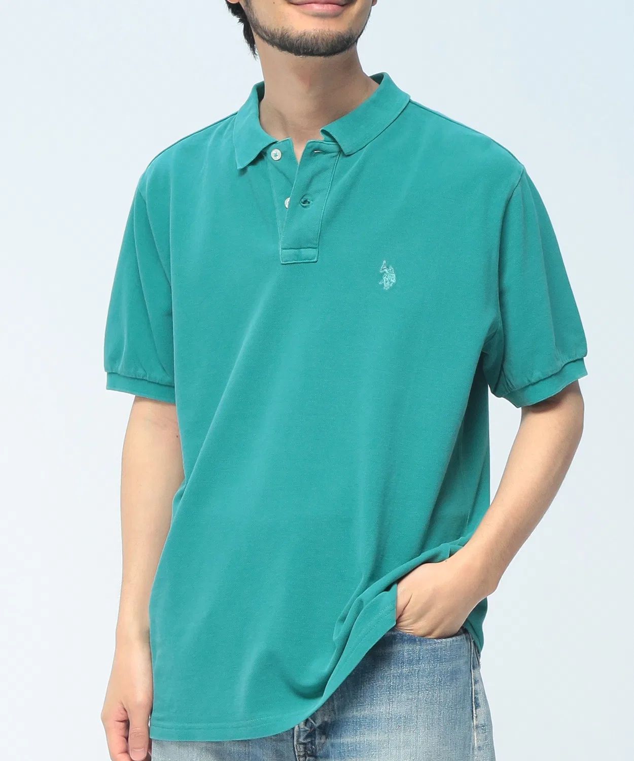 Поло с коротким рукавом с вышивкой логотипа U.S. POLO ASSN., Green