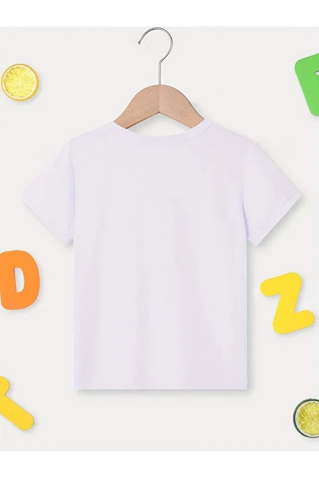 Детская футболка для мальчиков с принтом Cute Cat Printed Galashop, White1 — фото 4