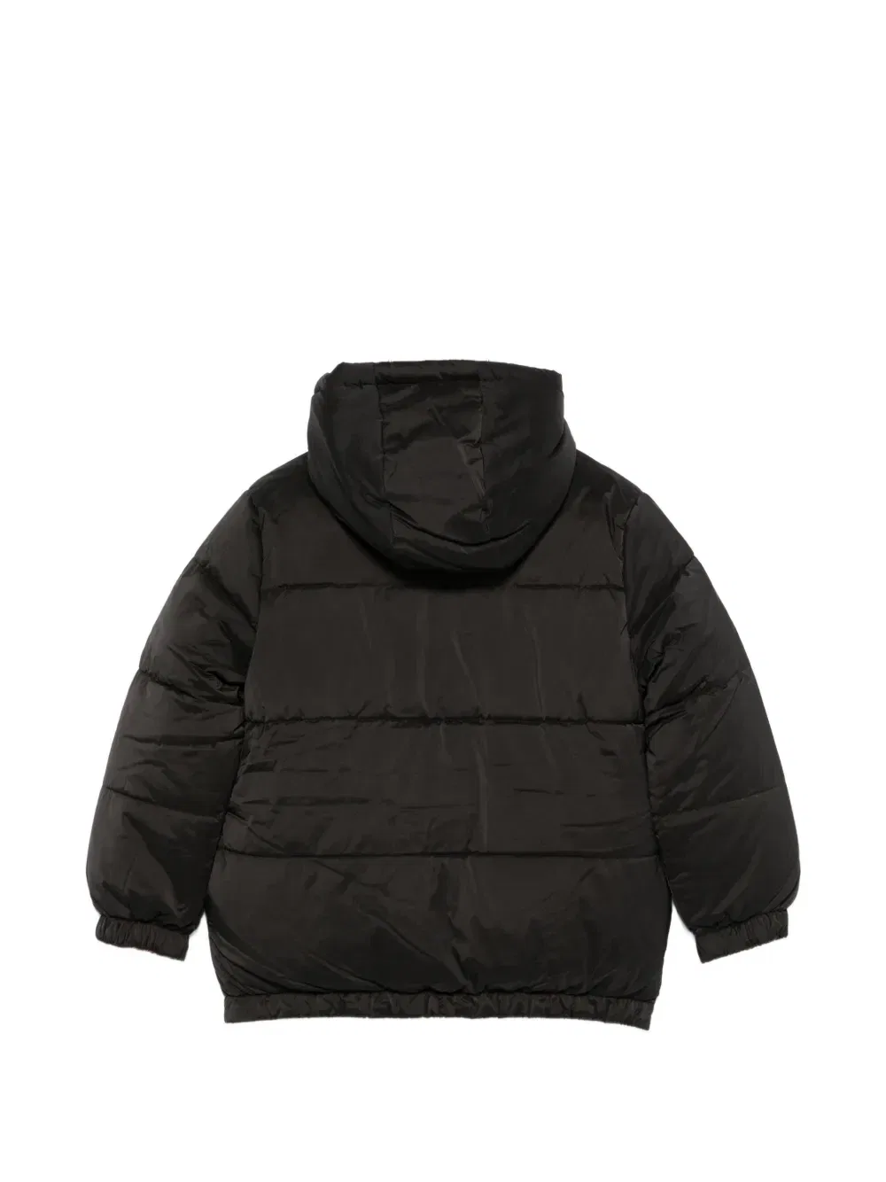 Пуховая куртка с капюшоном и принтом логотипа Kenzo Kids, черный — фото 2