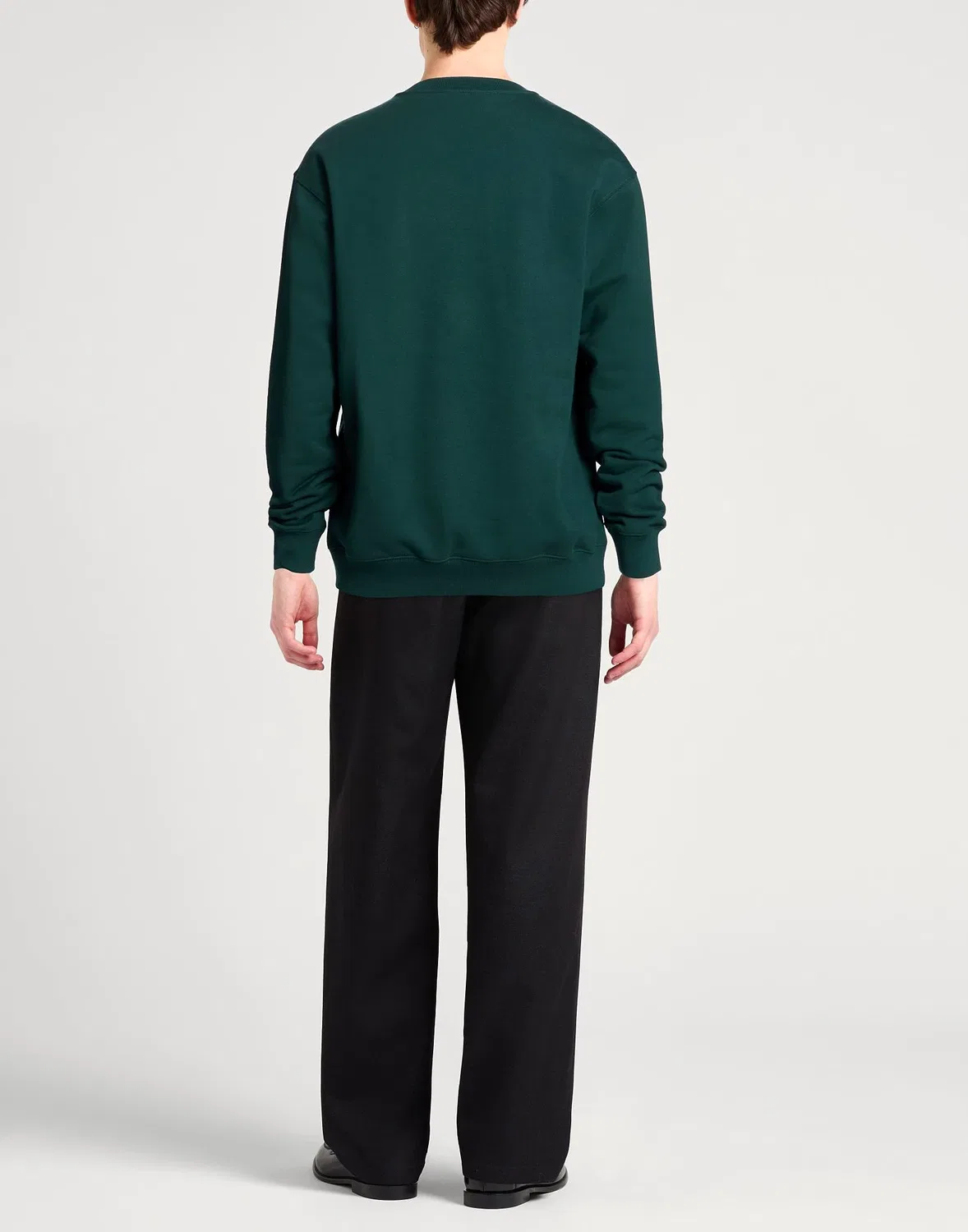 Свитшот мужской Gucci с логотипом, темно-зеленый — фото 3