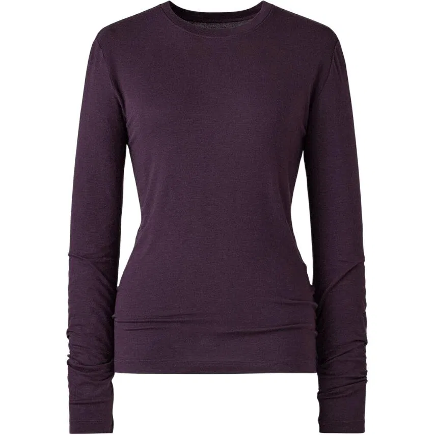 Женская футболка с круглым вырезом Dark Reddish Purple UNIQLO, Темно-красно-фиолетовый