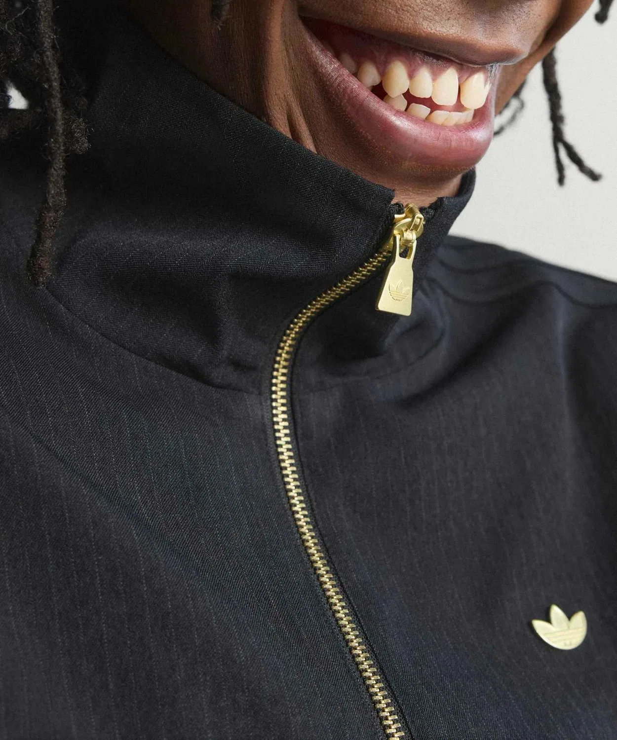Мужская куртка-олимпийка свободного кроя Firebird Pinstripe Track Top Adidas Originals, Black — фото 2